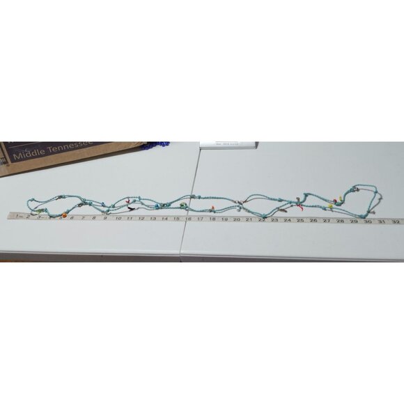 Handmade Turquoise Braided Cord Charm Necklace Assorted Beads Pendants Jewelry - Picture 10 of 12